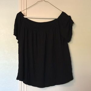 Black off the shoulder top